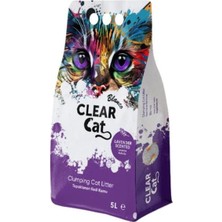 Clear Cat Kedi Kumu Topaklaşan Bentonit Clear Cat Blanco 5l Lavanta Kokulu