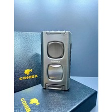 Cohiba 2 Torch Pürmüz Alevli Puro Makas ve Iğneli Rüzgara Dayanıklı Profesyonel Çakmak