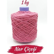 Bevella Macrame Cord 2 mm 1 kg Ince Zincir Cotton, Makrome Ipi Nar Çiçeği Renk