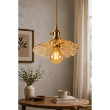 Luna Lighting Madrid Model Şeffaf Cam Kristal Klasik Sarkıt Tekli Avize