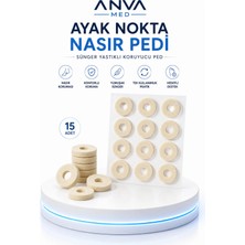 Anva Med Ayak Nokta Nasır Pedi – Sünger Yastıklı Koruyucu Ped (15 Adet)