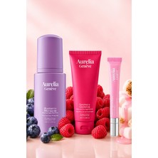 Aurelia Genève The Glow Skin Trio - Temizleme Köpüğü, Peeling, & Nemlendirici Etkili Lip Balm Seti