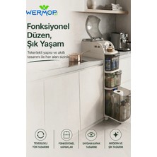 Safir Slim Pro Xl Tekerlekli Dolap – Çok Amaçlı Dar Alan Düzenleyici