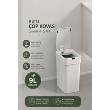 Safir Slim Sensörlü Çöp Kovası 9 Litre