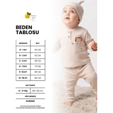 H HONEY BABY %100 Organik Pamuk Sevimli Kelebek Nakışlı Kız BEBEK%100 Pamuk 5 Parça Hastane Çıkış Seti (0-3 Ay)