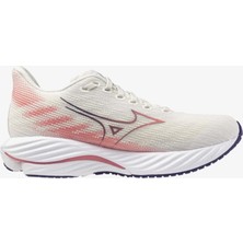 Mizuno Wave Rider 28 Kadın Beyaz Koşu Ayakkabısı.-