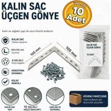 Beşel No:12 Kalın Sac Gönye Üçgen Köşeli No:12 105X105 mm Sac Gönye (10 Adet)