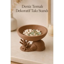 Morbella Mercan ve Deniz Kabuğu Tasarımlı Dekoratif Kase 13×13 | Kahve Yanı Ikramlık, Şekerlik ve Masaüstü Sunumluk