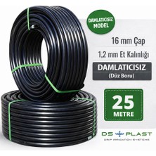DS Plast 16 mm Deliksiz (Kör) Damla Sulama Borusu - Hortumu 25 Metre – 1,2 mm