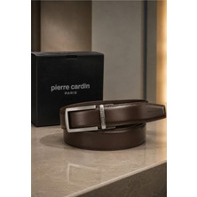 Pierre Cardin Erkek Otomatik Mekanizma Kahverengi Kemer - %100 Hakiki Deri Erkek Otomatik Kemer - Erkek Deri Aksesuar - PC-OTM01