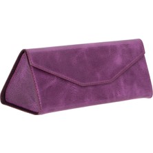 BloominBag Prısma Velvet Magenta Deri Gözlük Kılıfı – Mıknatıslı Üçgen Tasarım