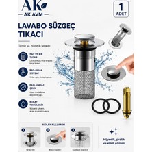 Ak Avm 1  Adet Basmalı Lavabo Süzgeci Mutfak Lavabosu Tahliye Filtresi