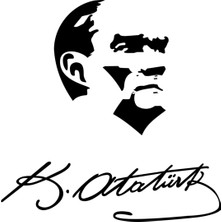 Tsc Atatürk Portre Sticker 18 cm