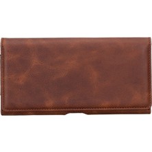 BloominBag Arc Clıp Vintage Saddle Leather 6.9" Phone Case