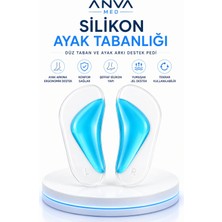 Anva Med Silikon Ayak Tabanlığı – Düz Taban ve Ayak Arkı Destek Pedi