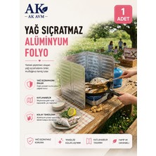 Ak Avm 1 Adet Ocak Yağ Sıçrama Koruyucu Katlanır Alüminyum Levha