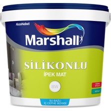 Marshall Silikonlu Ipek Mat Iç Cephe Boyası Bw Baz Beyaz Silinebilir 2,5 L