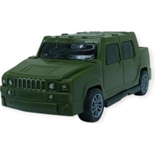 Çek Bırak Arabalar 10 cm - Yeşil Çift Kabin Pick-Up - 1 Adet
