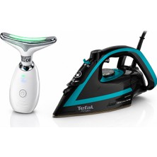 Tefal FV8066 Puregliss 50 gr Sürekli ve 280 gr Şok Buharlı 3000 Watt Buharlı Ütü + Yüz Masaj Aleti Hediye