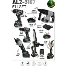 Allizer ALZ-3167 Akülü 6'lı Set Dal Budama Makası & Testeresi