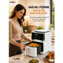 Robo Trident T701 7 Litre Xxl Buharlı Airfryer Beyaz