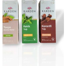 Karden Yaz Destek Seti Bitkisel Yağlar 3'lü (Tarçın Aroma Verici, Kekik Yağı, Karanfil Yağı) 20ML