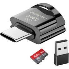 M.TK Moveteck Type-C To Micro Sd/tf Metal Card Reader Okuyucu Adaptörü Iphone/samsung/xiaomi/macbook/ipad/tablet/pc/play