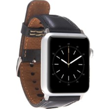 BloominBag Alpıne Noir Black Hakiki Deri Apple Watch Kordonu - 44/45/46/49MM