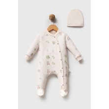 H HONEY BABY %100 Organik Pamuk Bebek Avocado %100 Organik Pamuk Bebek Patikli Tulum ( 0-3 / 3-6 Ay )