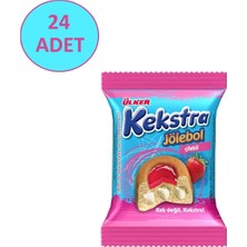 Ülker Kekstra Jölebol Çilekli 24'lü Paket 960 gr Kek İçeren Atıştırmalık Lezzet