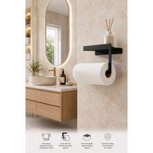 Yiğit Metal Metal Duvara Monte Havlu Peçetelik, Peçete Düzenleyici,modern ve Dayanıklı Banyo&mutfak Düzenleyici Peçetelik