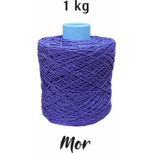 Bevella Macrame Cord 2 mm 1 kg Ince Zincir Cotton, Makrome Ipi Mor Renk