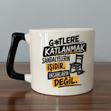 Mor Mürekkep G*tlere Katlanmak Sandalyelerin Işidir Siyah Kulplu Prime Mizahi Hediyesi Bardak Kupa Fincan Mug