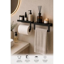 Yiğit Metal Duvara Monte Havluluk ve Peçetelik – Modern ve Dayanıklı 2'li Set Mutfak&banyo Düzenleyici