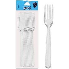 Alvera 322 Plastik Şeffaf   Büyük Çatal 10LU