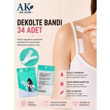Ak Avm 34 Adet Şeffaf Dekolte & Kıyafet Sabitleyici Bant - Straplez ve Dekolte Kıyafetler Için Rahat Kullanım