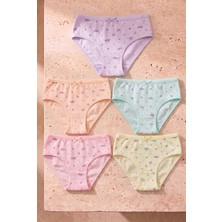 Bony Socks Kız Çocuk 5'li Slip Çok Renkli