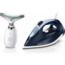 Philips 7000 Serisi Buharlı Ütü, 2800W Koyu Mavi, DST7030/20 + Yüz Masaj Aleti Hediye