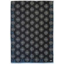 Mebs Monogram Siyah Habotai Ipek Şal