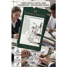 Artlantis Resim Kalemi Teneke Kutu Faber Castell Dereceli Kalem Seti Karakalem 12 Li Set 5b 4b 3b 2b B Hb F H 2h 3h 4h 5h