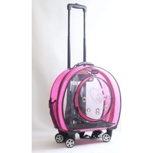 Migno Ruby Model Büyük Boy Kedi Köpek Taşıma Çantası Pembe