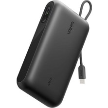 Belkin BPB030HQBK Ultracharge 20000MAH 45W Dahili Usb-C Kablolu Dijital Göstergeli Powerbank - Siyah