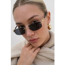 Ren Eyewear Derla Vers 2 Metal Saplı Dikdörtgen Kadın Güneş Gözlüğü Kesme Cam UV400 Korumalı