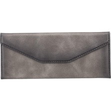BloominBag Prısma Ash Gray Deri Gözlük Kılıfı – Mıknatıslı Üçgen Tasarım