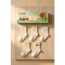 Bony Socks Bebek Çiftlik Temalı 5'li Kutulu Soket Çorap