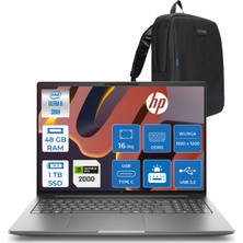 Hp Zbook x G2I Ws Intel Core Ultra9 386H Aı 48GB Ddr5 1tb SSD 8GB/RTXPRO2000 Blackwell 16 Inç Wuxga (1920 x 1200) IPS 400NIT %100SGRB Freedos Taşınabilir Mobil Iş Istasyonu WSDN6B3EAF18+ZETTAÇANTA
