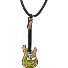 Diyez Müzik Renkli Gitar Şeklinde Rock Temalı Kolye