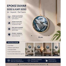 Miina Aksesuar Evinize Güçlü ve Özgün Bir Dekoratif Dokunuş Katacak Bozkurt Temalı Epoksi Duvar ve Kapı Süsü.