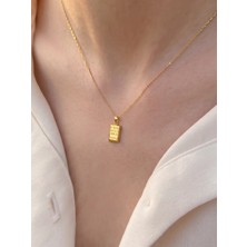 Topaloğlu 8 Ayar Gold Mini Külçe Kolye