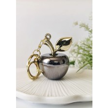 Halley Concept Metalik Siyah Elma Figürlü Charm Anahtarlık 11X4 cm